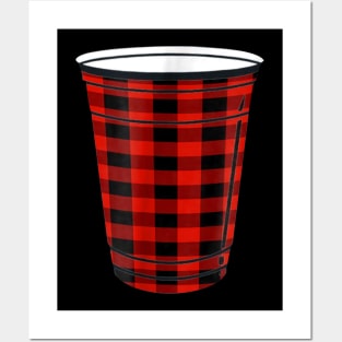 Red Buffalo Plaid Party Cup Matching Christmas Pajama Posters and Art